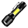 Mini Lanterna Com Led e Zoom Recarregável USB Tática Profissional - Imagem 3
