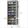 Sapateira 9 Andares Com Porta Organizador Multiuso Cinza - Imagem 4