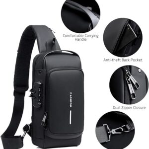Pochet Masculina com Cadeado à Prova d’água Anti-roubo Preta