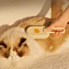 Escova A Vapor Para Pets 3 Em 1 Branco com Laranja - Imagem 3