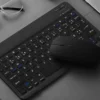 Kit Teclado e Mouse Sem Fio Bluetooth Recarregável Preto - Imagem 2