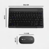 Kit Teclado e Mouse Sem Fio Bluetooth Recarregável Preto - Imagem 8