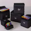 Conjunto De Canetas Marcador Permanente Ponta Dupla 80 Cores - Imagem 4