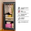 Guarda Roupa Closet Dobrável Organizador com Capa de Tecido - Imagem 7