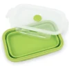 Pote De Silicone Retangular Dobrável Retrátil Com Tampa Hermético - Imagem 5