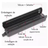Máquina Seladora De Alimentos a Vácuo Portátil - Imagem 5