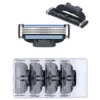 Kit 4 Lâminas de Barbear de Reposição para Gillette Mach 3 - Imagem 2