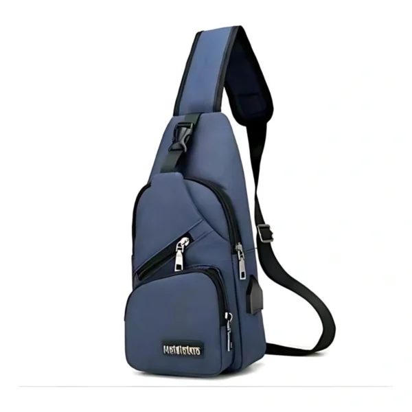 Bolsa Masculina Com Carregador USB Mensageiro B4