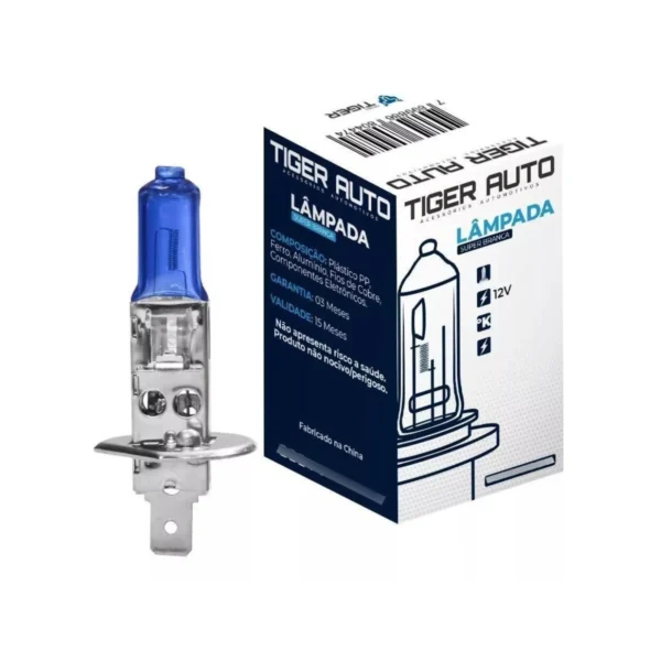 Lâmpada H1 Super Branca Tiger Auto 12V