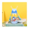 Garrafa De Água Infantil Criança Portátil Com Canudo Desenho Multicolorido 600ml - Imagem 4