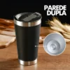 Copo Térmico Inox Parede Dupla 473ml Preto - Imagem 6