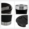 Copo Térmico Inox Parede Dupla 473ml Preto - Imagem 8