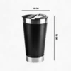 Copo Térmico Inox Parede Dupla 473ml Preto - Imagem 9