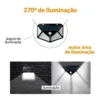 Luminária Solar com 100 Led e Sensor de Presença - Imagem 3