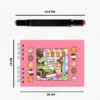 Kit Livro de Colorir Capa Dura Rosa Com 24 Canetinhas - Imagem 10