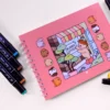 Kit Livro de Colorir Capa Dura Rosa Com 24 Canetinhas - Imagem 6