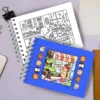 Kit Livro De Colorir Capa Dura Azul Com 24 Canetinhas - Imagem 2