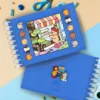 Kit Livro De Colorir Capa Dura Azul Com 24 Canetinhas - Imagem 7