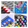 Kit Livro De Colorir Capa Dura Azul Com 24 Canetinhas - Imagem 9