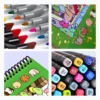 Kit Livro De Colorir Capa Dura Verde Com 24 Canetinhas - Imagem 9