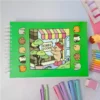 Kit Livro De Colorir Capa Dura Verde Com 24 Canetinhas - Imagem 8