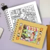 Kit Livro De Colorir Capa Dura Amarelo Com 24 Canetinhas - Imagem 2