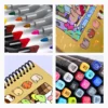 Kit Livro De Colorir Capa Dura Amarelo Com 24 Canetinhas - Imagem 9